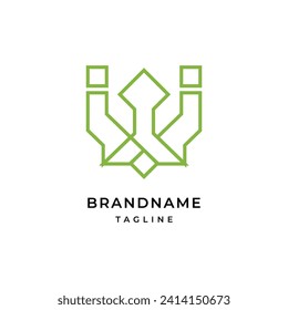Modern abstract simple Letter W logo design Template