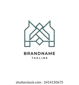 Plantilla de diseño de logotipo de carta W abstracta moderna