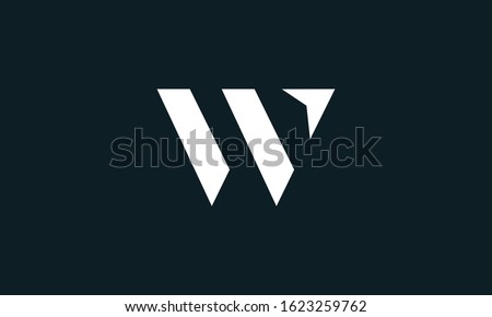 Modern abstract simple Letter W logo. This logo icon incorporate with two shape and arrow icon in the creative way. Zdjęcia stock © 
