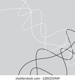 Modern abstract simple smooth lines connected and intersecting. Vector illustration.