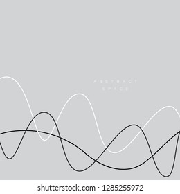 Modern abstract simple smooth lines connected and intersecting. Vector illustration.