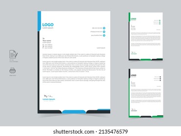 Modern Abstract Simple Unique Corporate Letterhead Design