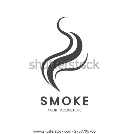 modern abstract smoke wave logo for barbecue restaurants and culinary brand identity