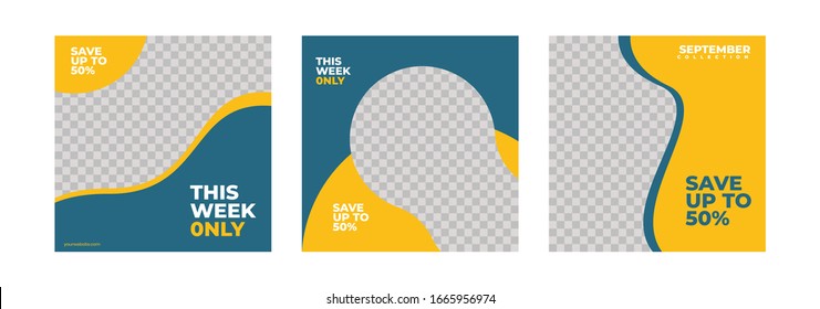 modern abstract social media post template