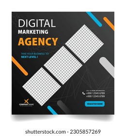 modern abstract social media post flyer