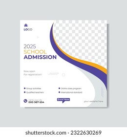 Modern abstract social media post and web banner design vector template.