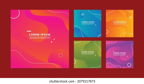 modern abstract social media template design