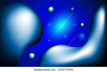 Modern abstract space  background with 3D effect - vector illustration