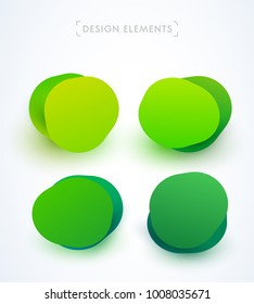 Modern abstract speech bubbles collection. Design and logo elements. Material design, flat, origami style