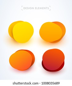 Modern abstract speech bubbles collection. Design and logo elements. Material design, flat, origami style