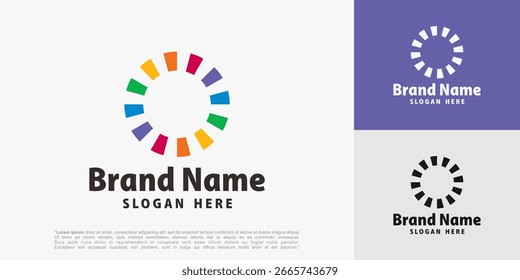 Diseño de logotipo espiral abstracto moderno. El símbolo geométrico circular transmite innovación y conectividad, perfecto para la marca tecnológica, creativa o corporativa. Ilustración vectorial