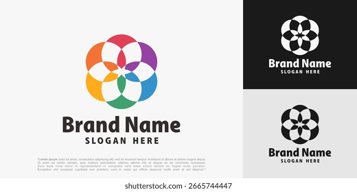 Diseño de logotipo espiral abstracto moderno. El símbolo geométrico circular transmite innovación y conectividad, perfecto para la marca tecnológica, creativa o corporativa. Ilustración vectorial