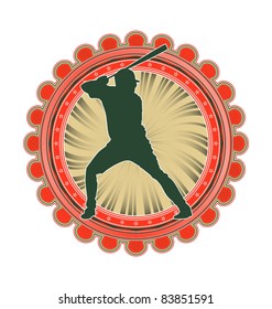 Modern abstract sport emblem design. Baseball.