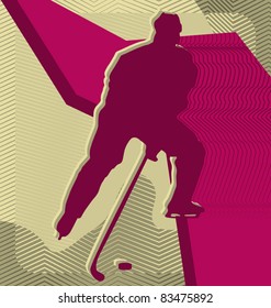 Modern abstract sport vector background design. Ice Hockey.