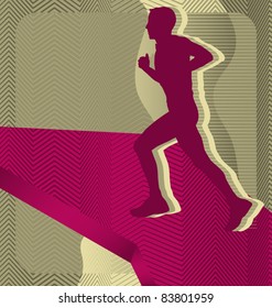Modern abstract sport vector background design. Running.