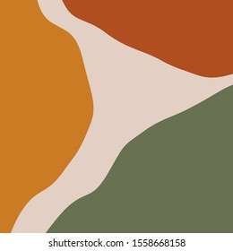 Modern Abstract Spots Shapes Terrae Modern Geometric Texture Poster Terracotta Art Print Painting Fashion Color Abstraction Contemporary Burnt Orange Vector Illustration Clipart 2020 trend