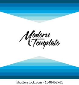 Modern abstract square blue Sea waves - flat background for text. Abstract wave web design template isolated on white background. Vector illustration. - Vector 