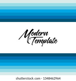 Modern abstract square blue Sea waves - flat background for text. Abstract wave web design template isolated on white background. Vector illustration. - Vector 