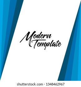 Modern abstract square blue Sea waves - flat background for text. Abstract wave web design template isolated on white background. Vector illustration. - Vector 