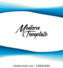 Modern abstract square blue Sea waves - flat background for text. Abstract wave web design template isolated on white background. Vector illustration. - Vector 