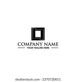 Modern abstract square logo design for business identity and corporate branding