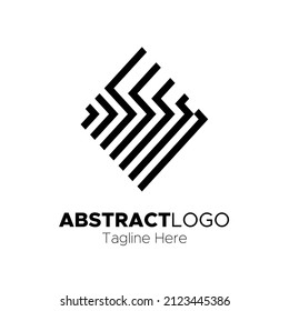 moderne abstrakte quadratische Logo-Vorlage, Vektordesign