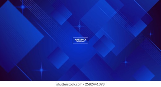 Modern abstract square shapes in blue overlapping on green geometric background. Cool pattern with simple style background. Vector Eps10