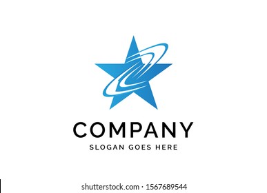 Modern abstract star flat illustration logo vector template