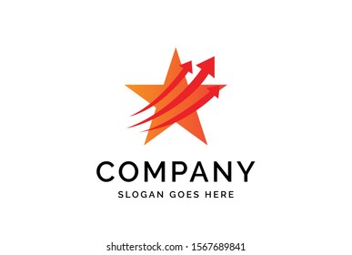 Modern abstract star flat illustration logo vector template
