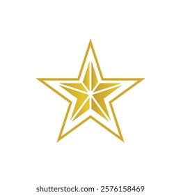 Modern Abstract Star Icon Design on a Minimal White Background Vector Illustration
