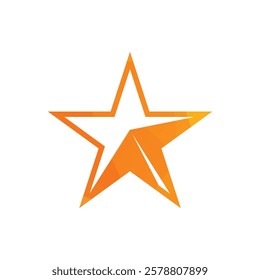 Modern Abstract Star Icon Design on a Minimal White Background Vector Illustration