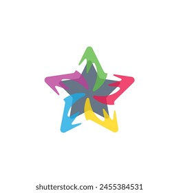 Ilustración abstracta moderna del logotipo de la estrella