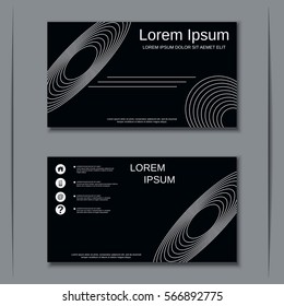 Modern abstract style visiting card vector design template