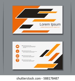 Modern abstract style visiting card vector design template
