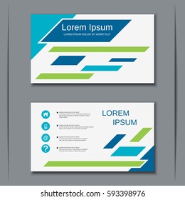 Modern abstract style visiting card vector design template