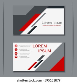 Modern abstract style visiting card vector design template