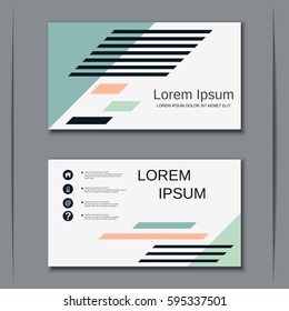 Modern abstract style visiting card vector design template