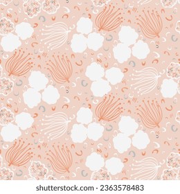Modern abstract stylized simple graphic design seamless pattern. Genderneutral masculine textured shapes for wallpaper background tile. 