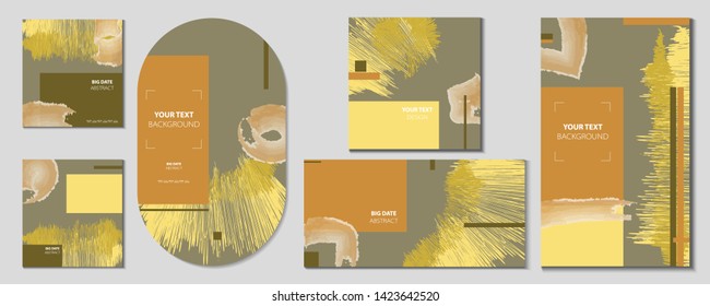 Modern abstract summer background covers set cool gradient shapes composition, vector covers design banners placards posters flyers