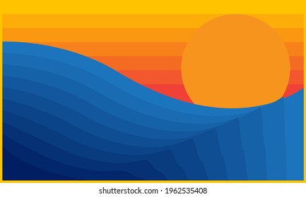 fondo moderno abstracto de puesta de sol. mejor para la decoración en casa, etc. 
