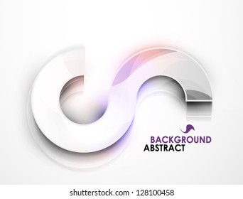 Modern abstract swirl vector design template