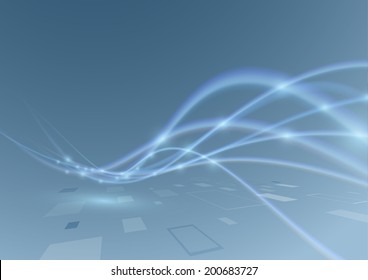 Modern abstract swoosh glittering wave background. Vector illustration