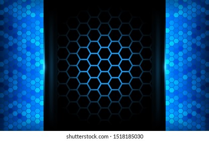 Modern abstract tech blue background. Futuristic background design