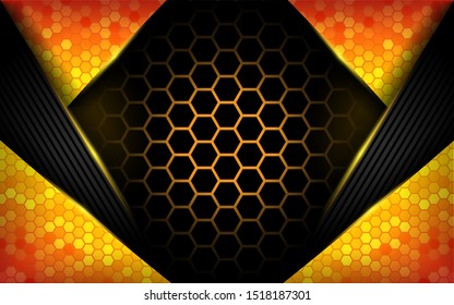 Modern abstract tech orange background. Futuristic background design