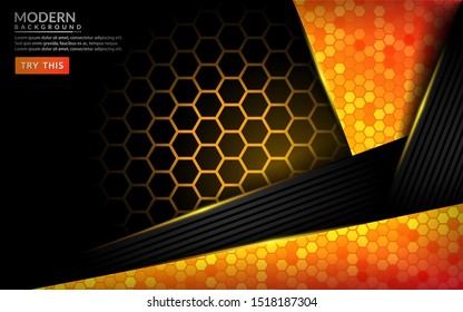 Modern abstract tech orange background. Futuristic background design