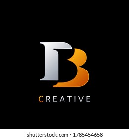 Modern Abstract Techno Letter B, BB Logo Vector Design Concept Negative Space Initial Letter Alphabet for business identity