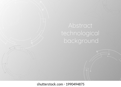 Modern abstract technological grey background