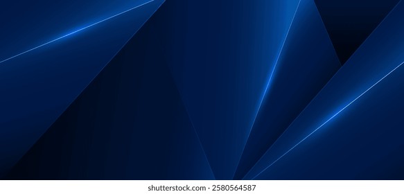 Modern abstract technology background, blue polygon elegant background vector illustration for banner business or product presentation