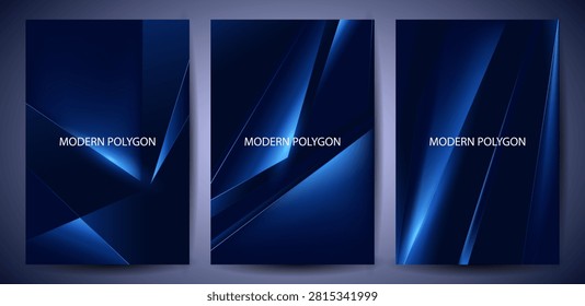 Modern abstract technology background With blue tech banner, corporate business concept, Digital Ads, business presentation or tech event poster set