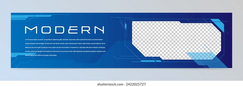Modern abstract technology banner template